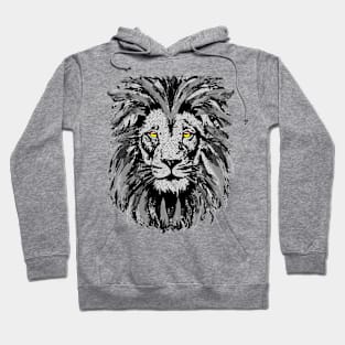 Gray Lion Apron - Gray Lion Face Apron Hoodie